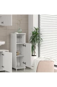 Egecan Mobilya Tek Kapaklı 3 Raflı Banyo Dolabı Havlu Dolabı Sabunluk Kiler Dolabı Erzak Dolabı Çamaşır Dolabı - 2