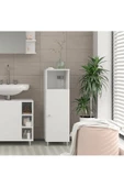 Egecan Mobilya Tek Kapaklı 3 Raflı Banyo Dolabı Havlu Dolabı Sabunluk Kiler Dolabı Erzak Dolabı Çamaşır Dolabı - 1