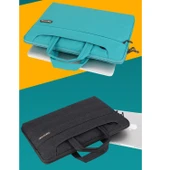 Laptop Çantası 15-16 İnç MacBook Pro Uyumlu Suya Dayanıklı Darbe Korumalı Çok Cepli Omuz Çantası - 7