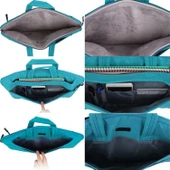 Laptop Çantası 15-16 İnç MacBook Pro Uyumlu Suya Dayanıklı Darbe Korumalı Çok Cepli Omuz Çantası - 6