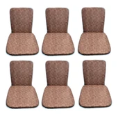 6 Adet Mandaş Midi Sandalye Minderi, Bahçe Sandalye Minderi-Kahverengi thumbnail 1