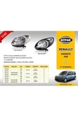 AYFAR RENAULT KANGOO Uyumlu SOL FAR SİYAH ÇERÇEVELİ FAR MANUEL 2013 SONRASI 202315 - 1