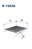 Filtron K1343a Kabin Filtresi Karbonlu (OPEL MERIVA B 1.3CDTİ 1.7CDTİ 06.10--) 13356914 1808020 (WA622356) - 1