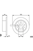 Bosch FREN DİSKİ ARKA DUCATO III 06> / BOXER III 06> / JUMPER III 06> DÜZ 300mm - 1