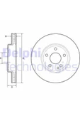 DELPHİ Fren Dıskı Tk Boyalı Mercedes A-class W176 06/12 On - 1
