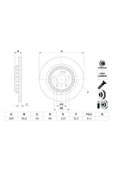 Bosch FREN DISKI ARKA MERCEDES S-SERISI (W222 V222 X222)-S-SERISI COUPE (C217) - 1