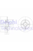 DELPHİ ARKA FREN DISKI RULMANLI ( CITROEN   C4 04 1.4I 1.6HDI ) - 1