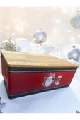 Yenigeldi 1 Adet Metal Yılbaşı Süsü Ahşap Kesme Tahtalı Ekmek Kutusu , Ölçüleri 30*20*11 Cm Çok Amaçlı Kutu - 3