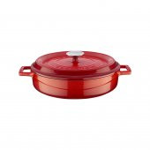 Lava Trendy 28 Cm Yayvan Döküm Kırmızı Tencere - 2