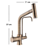 Venita Antik Spiralli Çift Fonksiyonlu Arıtmalı Mutfak Bataryası thumbnail 3