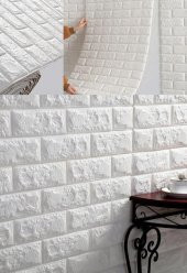 Renkli Duvarlar 70x38 cm(0,27m2)Kendinden Yapışkanlı 3D Esnek Duvar Kağıdı Paneli - 1