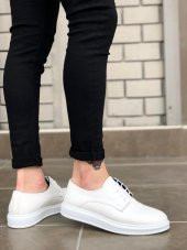 Diadof BA0003 Bağcıklı Klasik Beyaz Kalın Taban Casual Erkek Ayakkabı - 1
