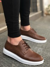 Diadof BA0003 Bağcıklı Klasik Taba Beyaz Kalın Taban Casual Erkek Ayakkabı - 2
