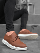 Diadof BA0003 Bağcıklı Klasik Taba Beyaz Kalın Taban Casual Erkek Ayakkabı - 6