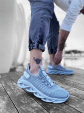 Diadof BA0602 Phantom Yüksek Taban Tarz Sneakers Gri Erkek Spor Ayakkabı - 1