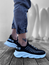 Diadof BA0602 Phantom Yüksek Taban Tarz Sneakers Siyah Beyaz Erkek Spor Ayakkabısı - 6