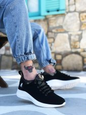 Diadof BA0601 Bağcıklı Rahat Yüksek Taban Siyah Kamuflaj Casual Erkek Spor Ayakkabı - 11