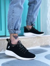 Diadof BA0601 Bağcıklı Rahat Yüksek Taban Siyah Kamuflaj Casual Erkek Spor Ayakkabı - 12