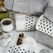 Schafer Home Veluro Banyo Seti 6 Parça-Gri - 3