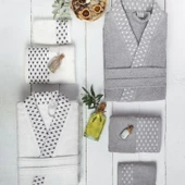 Schafer Home Veluro Banyo Seti 6 Parça-Gri - 1