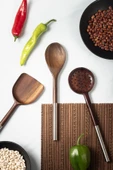 Akasya 3 lü Servis Kaşığı & Servis Kevgiri & Servis Spatulası & Salata Servis Seti - 2