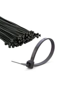 Universal Siyah Kablo Bağı , Plastik Kelepçe , Cırt Kelepçe 3,6 X 300 Mm. (100 Adet) - 1