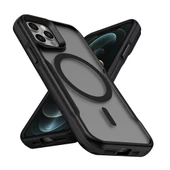 Apple iPhone 11 Pro Max için Magsafe ile uyumlu Kılıf Şarj Özellikli Renkli Airbag Şeritli Lamer Kapak - 2