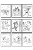 4'lü Bluey Karakterleri Mickey Mouse Barbie Min boyama kitabı seti(boyama, sticker, arka kapak maske) - 5