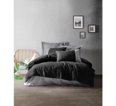 Cotton Box Plain Çift Kişilik Nevresim Takımı Siyah Gri - 2