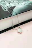 Aytaşı Doğal Taşı Zincirli El Yapımı Kolye Uç: 2 cm Zincir: 20 cm Kutulu - 6