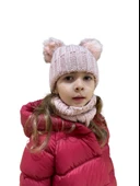 Benittokids Kız Çocuk Ponponlu Bere Boyunluk Takımı 7013 - 1