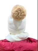 Benittokids Çocuk Yazı Detaylı Bere Atkı Takımı 7018 thumbnail 9