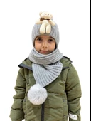 Benittokids Çocuk Ayıcıklı Atkı Bere Takımı 7019 - 2