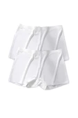 2 Adet Kadın Dikişsiz Görünmez İz Yapmaz Mini Şort Boxer Beyaz thumbnail 2
