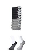 Siyah ve Gri Erkek Görünmez Çorap 9 çift thumbnail 1