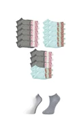 Gri ve Beyaz Kadın Bilek Çorap 15 çift thumbnail 1