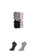Siyah ve Gri Kadın Bilek Çorap 6 çift thumbnail 1