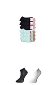 Siyah ve Beyaz Kadın Bilek Çorap 6 çift thumbnail 1
