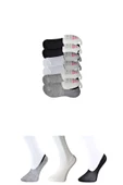 Siyah Gri ve Beyaz Kadın Babet Çorap 6 çift thumbnail 1