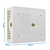 Plastik Elektronik Proje Kutusu 100 x 80 x 29mm Beyaz Renk Duvar Montaj Tip Elektronik Devre Protot thumbnail 4