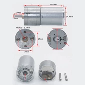 12V 5Rpm JGA25-370 Redüktörlü DC Motor Metal Dişli Yüksek Tork Kuvvet 25mm Robot Oyuncak thumbnail 5