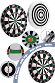 12 İnç Çift Taraflı Dart Tahtası Seti 6 Çelik Oklu Dart Hedef Tahtası Oyunu Takımı Dart Seti 518 - 2