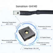 100cm Kablolu Su Geçirmez SHT40 I2C Sıcaklık ve Nem Sensörü -40C / 125C Dijital Klima Termostat thumbnail 4