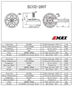 Emax ECO II 2807 1300KV Fırçasız Motor Çelik Mil Model Uçak Rc Multicopter Quadcopter Drone Fpv thumbnail 5