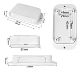 AK-W-67 100x67x22mm Plastik Kutu Beyaz Renk Duvar Montaj Tip Elektronik Devre Cihaz Ev Otomasyon thumbnail 5