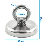 Knd42 Mıknatıs 65kg N52 Halka Askı Taşıyıcı Çekici Super Güçlü Neodyum Dolap Ofis Ev Hobi Oyuncak - 3
