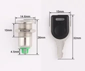 12mm Metal 2 Pin Anahtar Kontrollü Buton Panel Montaj ON OFF 1A AC 250V Güvenlik Kilit Elektronik thumbnail 3