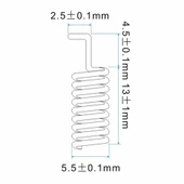 868Mhz Helical Yay Anten 2.15dBi Kazanç Rf Haberleşme Kablosuz İletişim Lehimlenebilir Tip Bakır thumbnail 5
