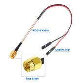 RG316 30cm Sma Erkek to Dupont Dişi Kablo RF Uzatma Kablosu Altın Kaplama Soket Test 0-6GHz Wi-Fi thumbnail 5
