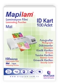 MAPİLAM 100 MİCRON MAT LAMİNASYON FİLMİ (ID KART) (65X95) 100 LÜ - 1